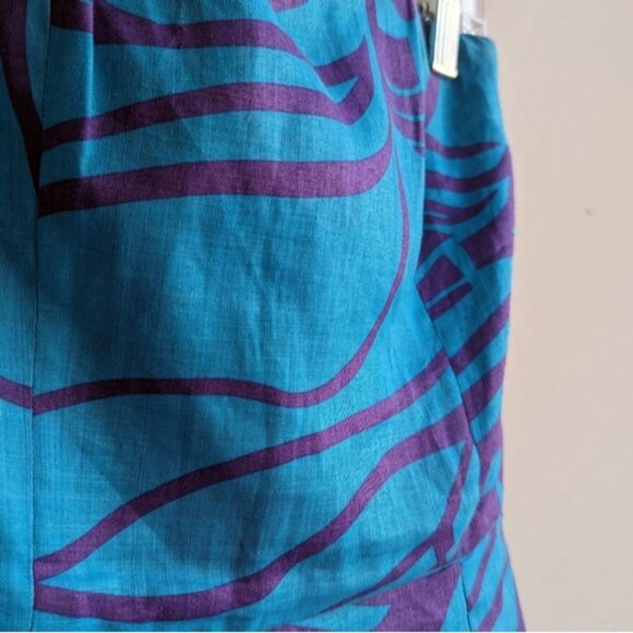 Zara strapless purple & blue neon tube strapless mini dress - Picture 2 of 7